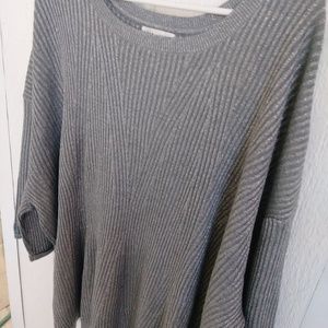 Shimmery Silver & Grey Metallic Sweater   Size: 4X